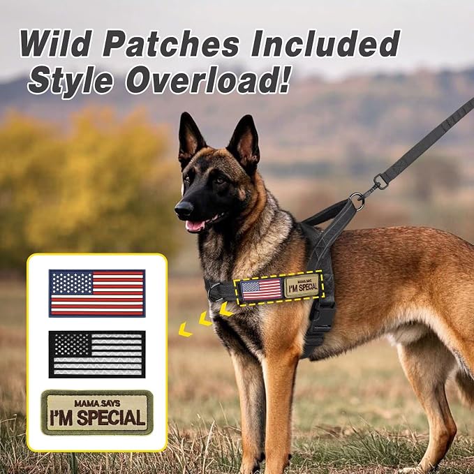 Forestpaw No Pull Dog Harness with Large Handle,Comfortable,M,Black | Adjustable Fits Chest 23-28",28-50 lbs,Slip On,Quick Release Buckle,Easy Control,Soft Padded,for Medium Dogs Walking Training - Image 5