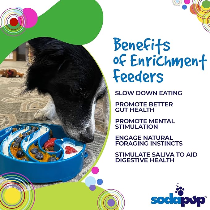 SodaPup Wave Enrichment Bowl – Durable Enrichment Slow Feeder Bowl Made in USA from Non-Toxic, Pet-Safe, Food Safe Material for Mental Stimulation, Slowing Down Eating, Healthy Digestion, & More - Image 4