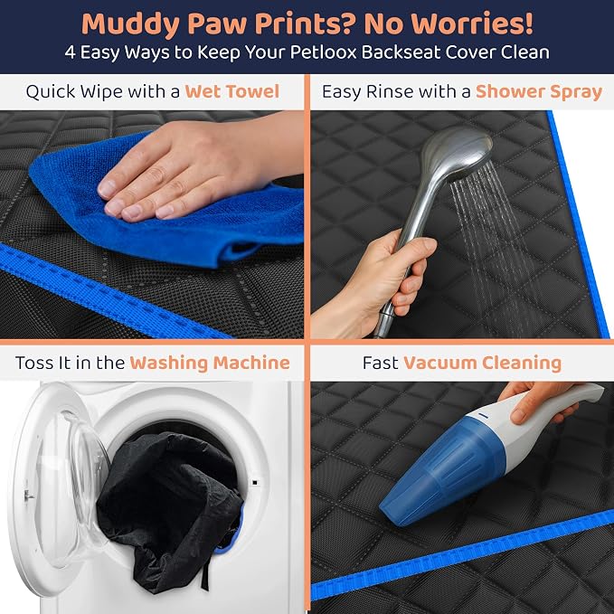 Petloox XL Dog Car Seat Cover for Back Seat, Waterproof Hammock for Car, SUV & Truck, Non-Slip Backseat Cover for Dogs, Heavy-Duty Dog Hammock Style Seat Protector Pets, Easy to Install & Clean - Image 5