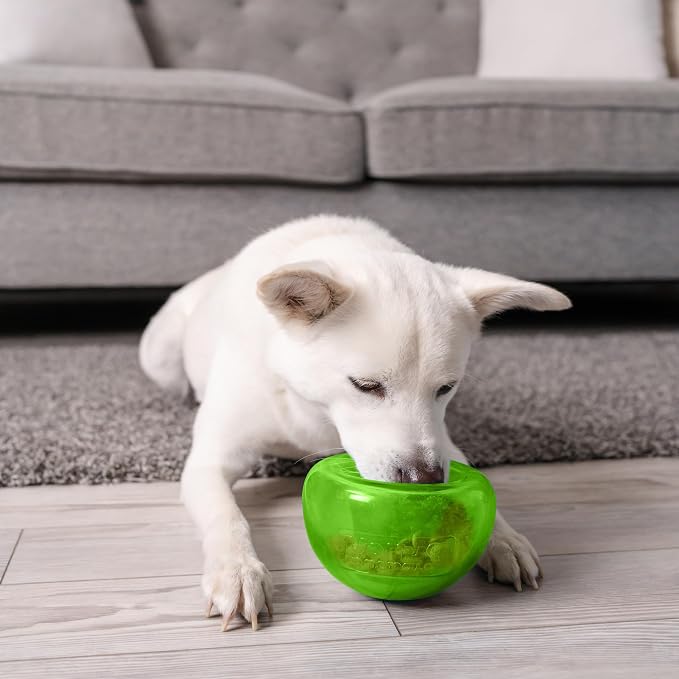 Outward Hound by Planet Dog Snoop Dog Toy – Treat‑Dispenser Puzzle Ball,Interactive Slow Feeder,Medium to Large Dogs,Bouncy & Mint-Infused,Green,5",(Pack of 2) - Image 8