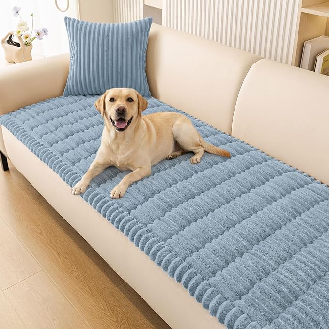 Smiry Couch Cover for Dogs, Non Slip Washable Sofa Protector for Pets | Soft Furniture Cover for Leather & Fabric Couches, Cozy Protect Against Fur, Dirt & Messes, Pet Friendly, 27.6"x82.7" by Smiry