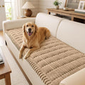 decorUhome Couch Cover for Dogs, Non Slip Fuzzy Thick Pet Sofa Protector | Pet Friendly, Machine Washable, Fits 3-Cushion Sofa, Protects Against Pet Hair & Daily Messes, Khaki, 27.6" x 82.7" by decorUhome