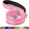 Joytale Reflective Dog Leash for Medium & Large Dogs, 6 FT x 1", Pink | Heavy Duty Nylon Webbing, Padded Handle for Comfort, Visible at Night, for Walking & Training by Joytale