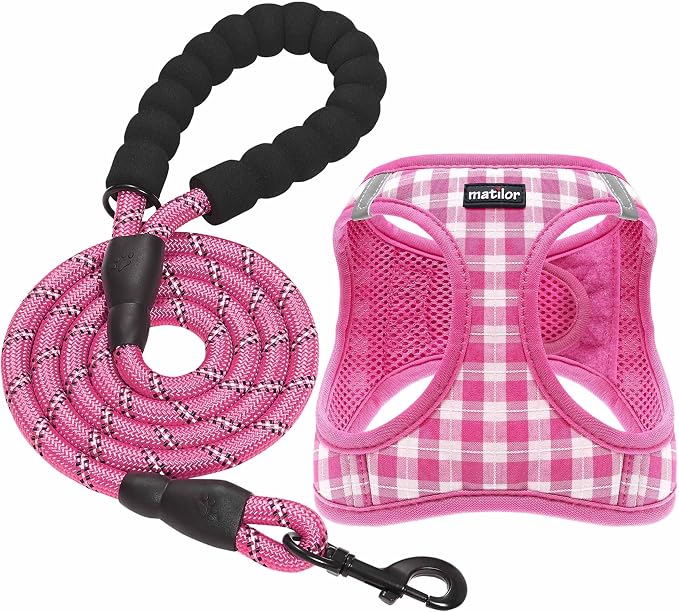 Dog Harness Step-in Breathable Puppy Cat Dog Vest Harnesses for Small Medium Dogs by matilor