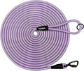 Long Dog Leash, 10ft 30ft 50 feet Heavy Duty Dog Training Leash, Aviation Aluminum Auto Locking Carabiner, Nylon Rope Long Line Check Cord Recall Lead for Yard,Playing,Camping,Purple,10FT by MORXIL