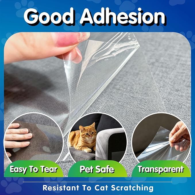 16 Pack No Pins Self Adhesive Anti Cat Scratch Furniture Protector | Anti Scratch Pad for Couch, Chair, Loveseat and Sofa, Thickened Claw Guard, to Resist Sharp Claws and Constant Scratching - Image 3