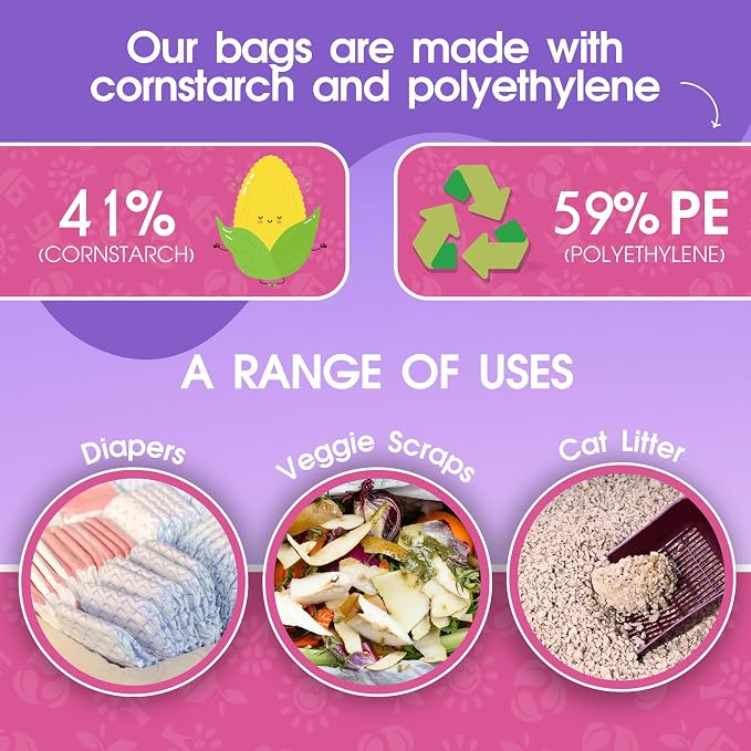 Pet N Pet Poop Bags for Dogs, 270 Count, Lavender Scented, Multi-Color - Image 6
