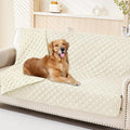 Smiry Waterproof Reversible Pet Couch Covers for Dogs | Pet Friendly, Soft Fabric, Washable Sofa Furniture Protector for Dogs Cat Kids, Checkered (52"x82", Beige/Beige) by Smiry