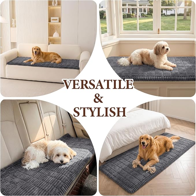 MEETSKY Couch Cover for Dogs, Washable Pet Sofa Covers for 3 Cushion Couch | Non Slip Dog Couch Covers for Sofa, Furniture Protector Against Fur, Dirt , Pet Friendly, Dark Grey, 27.6" x 70.9" - Image 6