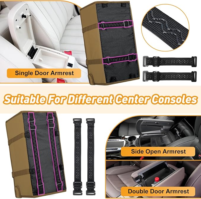 Portable Dog Car Seat for Small Dogs, Puppy Car Seat, Khaki | Booster Seat With Safety Leash & Adjustable Straps Keeps Small Dogs Secure. Removable Washable Cushion. Fits Most Cars. - Image 4