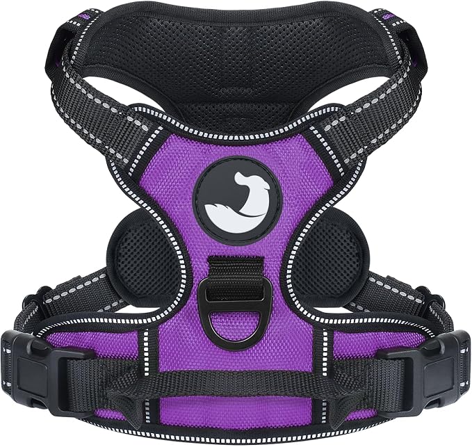 Joytale No Pull Dog Harness Medium Sized Dog, Front Clip, Purple | Grab Handle for Instant Control, Padded & Adjustable Vest, Sturdy Metal D-Rings, for Safe Training & Daily Walking - Image 7