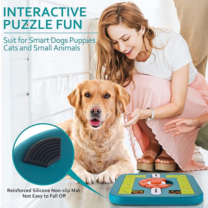 Dog Puzzle Toys, Treat Dispensing Dog Enrichment Toys for IQ Training and Brain Stimulation, Interactive Mentally Stimulating Toys as Gifts for Puppies, Cats, Dogs (M-Level 3) - Image 4