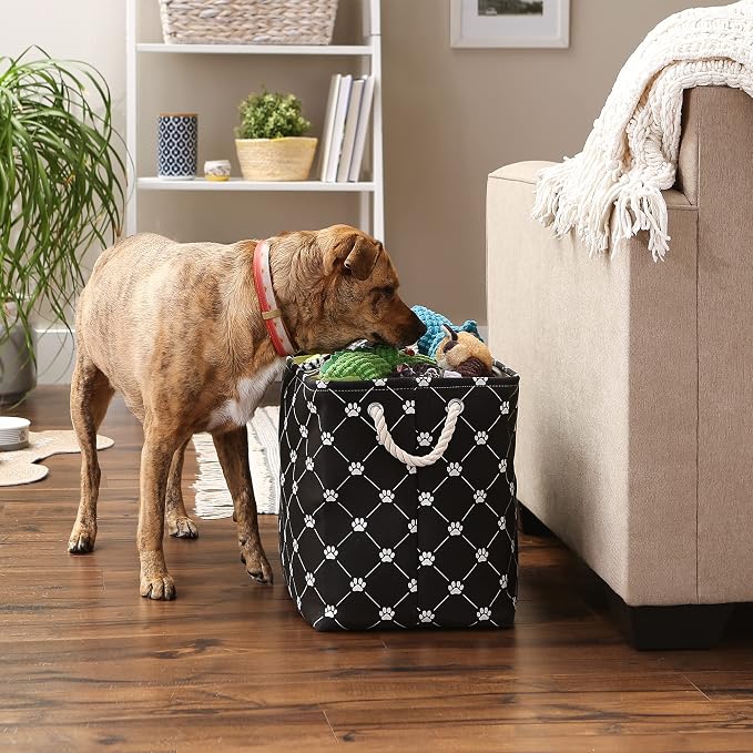 Bone Dry Pet Storage Paw & Bone Trellis, Large Rectangle 17.5x12x15, Black - Image 5