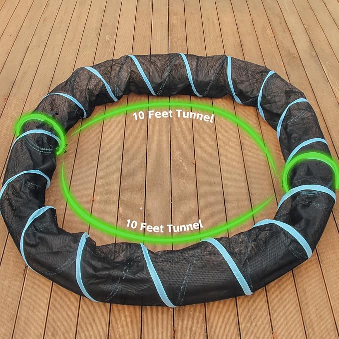INTURN Cat Furniture Tent for Indoor and Outdoor Playpen Portable Cat Tunnels, Outdoor Kennel (10ft Tunnel) - Image 2