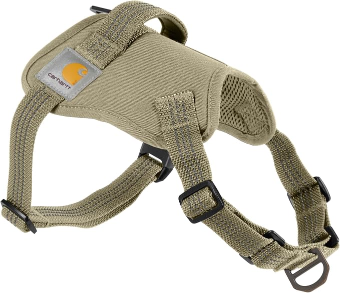 Carhartt Nylon Duck No Pull Dog Harness Faded Fatigue L | Fully Adjustable Dog Harness with Quick Control Handle and Reflective Accents by Carhartt