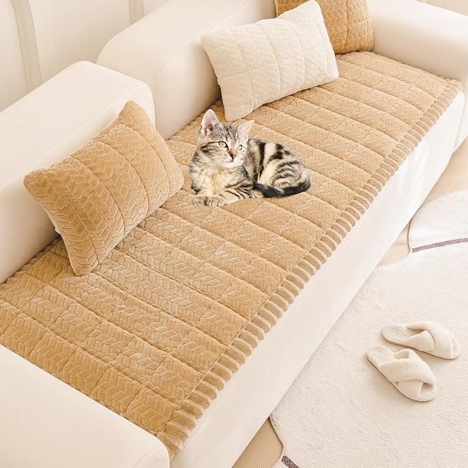 Pet Couch Cover Dogs Washable Sofa Protector Covers Non Slip Fuzzy Dog Mat | Soft Flannel, Anti-Slip Backing, Protect Furniture from Hair, Dirt, Messes, Fit Sofa and Loveseat - Image 6