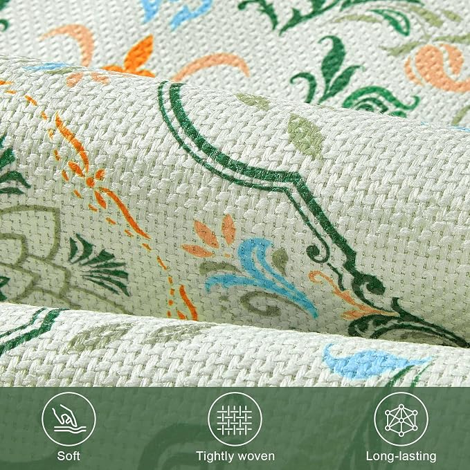 Bienbee Cat Litter Mat, 33" x 22" Litters Box Mat Machine Washable Less Waste Waterproof Litter Mats, Non-Slip Cat Litters Trapping Mats Easy to Clean Bean-Green L - Image 3