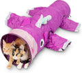 Pet Craft Supply Magic Mewnicorn Multi Cat Tunnel Boredom Relief Toys with Crinkle Feather String for Dogs, Cats, Rabbits, Kittens and Guinea Pigs for Hiding Hunting and Resting by PetCraftSupplyCo