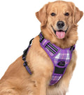 rabbitgoo Dog Harness, No Pull for Large Dogs with 2 Leash Clips, Pet Vest | No Choke with Handle, Adjustable Soft Padded, Reflective, Easy Control for Walking, Purple Plaid, X-Large by rabbitgoo
