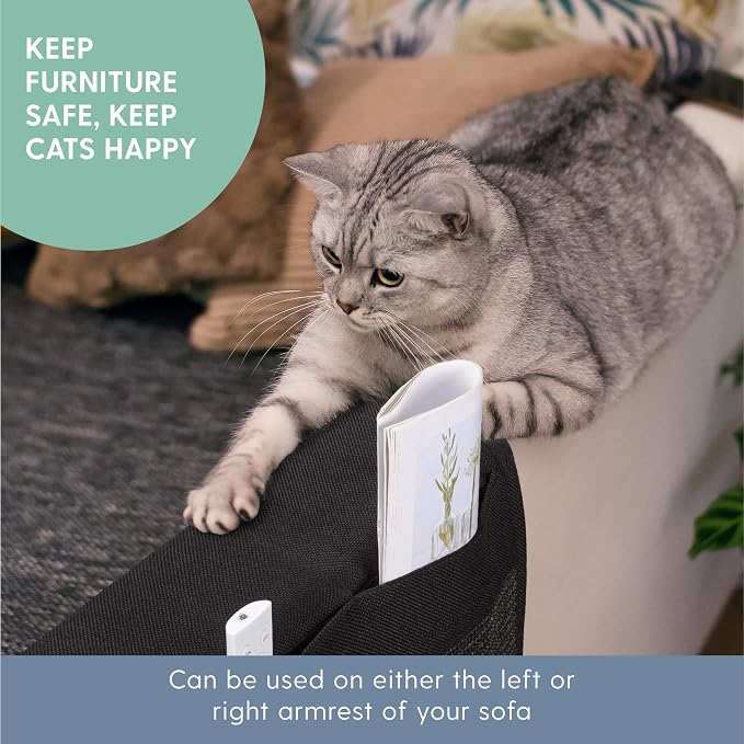 The Cat Ladies Cat Scratch Furniture Protector Mat - Couch Protector from Claws - Anti Scratch Furniture Protectors from Cats Scratching - Sisal Scratcher Pad with Pocket - Dark Grey - Image 2
