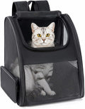 Conlun Cat Backpack Carrier for Small Dogs and Cats Fit Up to 15 Lbs,Small Dog Backpack, Foldable with 3-Side Mesh Windows, Pet Carrier for Travel & Hiking Friendly，Black by Conlun