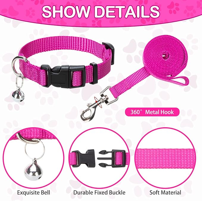 PUPTECK Dog Harness, Collar and Leash Set No Pull for Small Medium Sized | Soft Mesh Puppy Step-in Escape Proof Reflective No Choke Pet Cat Adjustable Walking Vest - Image 4