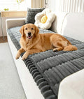OTOB Pet Couch Covers for Sofa Washable, Anti Slip Love Seat Dog Sofa Cover | Dark Gray, 31.5" x 63.0'', All Seasons, Soft Fuzzy Plush, Couch Protector for Dogs, Breathable, Thick Wear-Resistant by OTOB