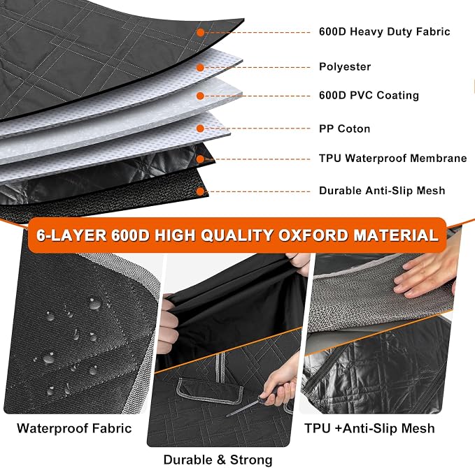 Dog Car Seat Cover for 2013-2025 Toyota RAV4 | Waterproof Pet Bench Seat Cover for Back Seat, 600D Heavy Duty Scratch Proof Nonslip Truck Seat Covers for Dogs - Image 4