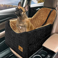 Dog Car Seat for Small/Medium Dogs, Memory Foam Dog Booster Seat, Travel Safety Per Car Seat with Washable Removable Cover, Storage Pockets for Dogs up to 35 lbs(BlackBrown) by Qualityproductsqualityservice