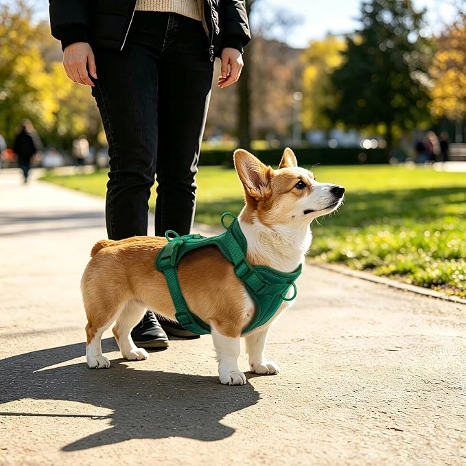Wisedog No Pull Dog Harness, Pine Green, Small | Lightweight, Adjustable Breathable Pet Vest, Soft & Comfortable Cushion, Small Medium Large Dogs - Image 5
