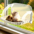 Cat Window Perch - Beige Cordless Foldable Cat Window Hammock for Large Cats, Sturdy Metal Frame Hanging Cat Bed, 40 lbs Capacity by Unknown