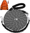 Long Dog Leash with Reflective Threads 15FT 20FT 30FT 50FT,Heavy Duty Bungee Dog Leashes for Small Medium Large Breed Dogs,Shock Absorbing Training Leash for Walking,Hunting,Camping&Yard by Lanwandeng