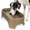 Neater Pet Brands Extra Large Water Bowl for Dogs, Outdoor Dog Water Bowl (2.25 Gallon XL Capacity), Big Trough Style Food Dish for Indoors or Outside, No Spill Large Dog Bowls, Champagne by NeaterPetBrands