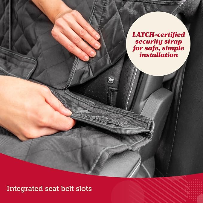 Lusso Gear Car Seat Cover & Protector for Dogs - Non-Slip Waterproof Seat Covers for Trucks & Cars - Universal Fit Dog Backseat Protector - Machine-Washable Pet Travel Accessories - Gray, Large - Image 7