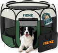 Dog Cat Small Animal Puppy Playpen Crate, Large, Dark Green | Portable Pop Up Pet Cage Enclosure Tent Kennel Indoor Outdoor with Carrying Case, No Assembly, Camping Use by MZNZ