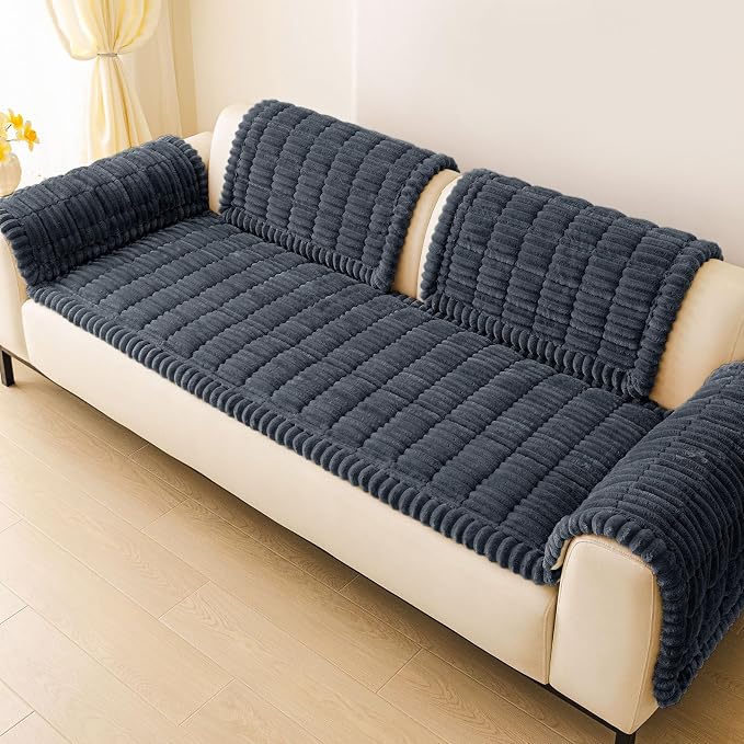 hyha Couch Cover for Dogs, Washable Non Slip Plush Flannel Sofa Protector | Thick Flannel, Anti-Slip Backing, Pet Hair & Scratch Protection, Fits Sofa & Loveseat (35.4" x 63") - Image 9