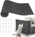 Cat Scratch Pad for Wall, Scratch Furniture Protector(78.7”×15.8”) | Cuttable and Adhesive Cat Scratching Mat, Fun Interactive Scratcher (Dark Gray) by Unknown