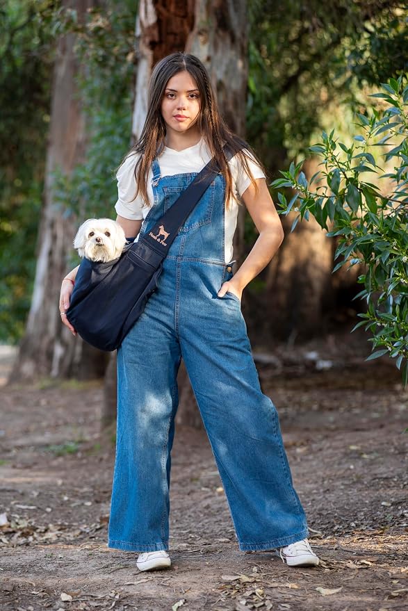 Noah & Paw Dog Sling Carrier for Small Dogs 3-10lb, Dog Sling for Small Dogs and Cats, Dog Carrier with Adjustable Padded Strap, Premium Twill, Lined with Fur, Double Safety Feature, Machine Washable - Image 9
