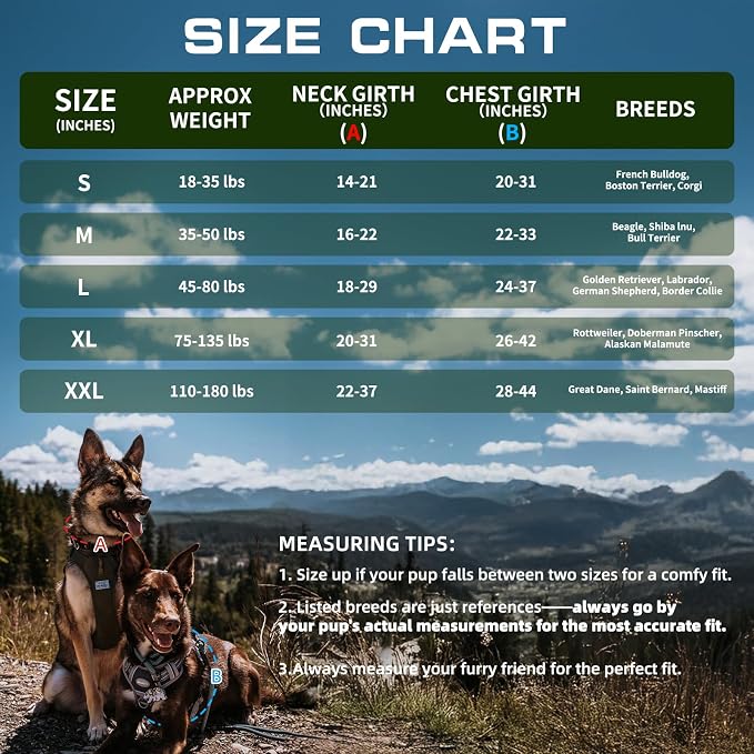 AUROTH Tactical Dog Harness for Large Dogs No Pull Adjustable Pet Harness Reflective K9 Working Training Easy Control Pet Vest Military Service Dog Harnesses | Easy Control with handle, Adjustable, Reflective, Military K9, for German Shepherd Husky Wal... - Image 7