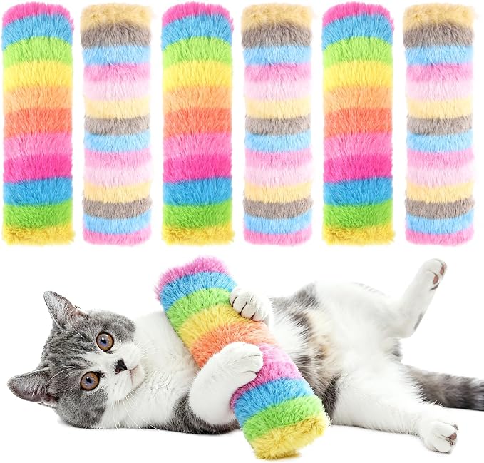 Cat Toys Pillows 6Pcs Catnip Kicker Toys for Cats Promotes Kitty Exercise by MehelloFeather