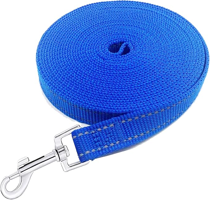 Nylon Training Dog Leash for Small Medium Dogs, 15ft 20ft 30ft 50ft 100ft Reflective Long Leash Dog/Puppy Lead for Obedience Recall Training, Camping - Image 3