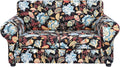 hyha Stretch Couch Cover, Sofa Covers for 2 Separate Cushion Couch Washable | Loveseat Cover, Floral Pattern, Printed, 3 Pieces, 2 Seater Furniture Protector with Elastic Bottom for Dogs, Pet Friendly by hyha