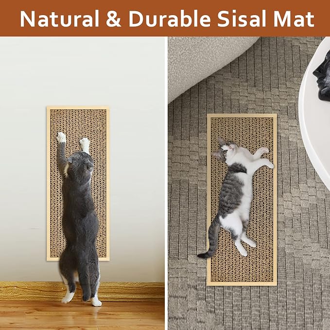 HappyFree SX Double-Sided Cat Scratch Pad: Premium Indoor Cat Scratcher, Cardboard & Post Design - Image 5