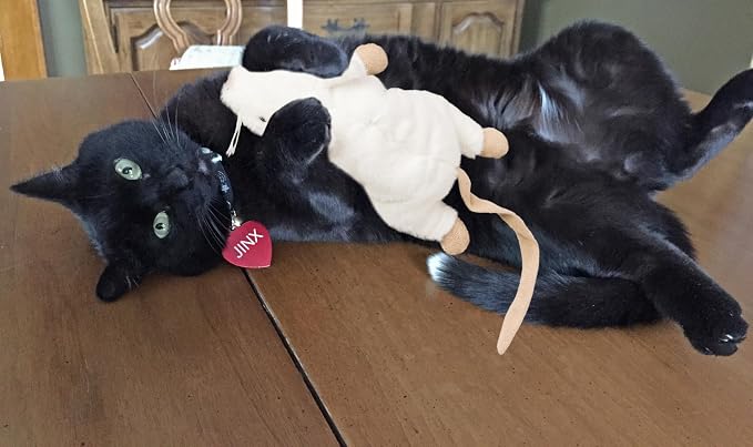 SPOT Super Mouse Sam with Catnip - Lifelike Cat Toy, Fuzzy Mice with Catnip and Crinkle Sound, Extra Large Size for Cuddling, Kicking, Chasing, Playing - 11in Plush Toys, Assorted Colors - Image 4