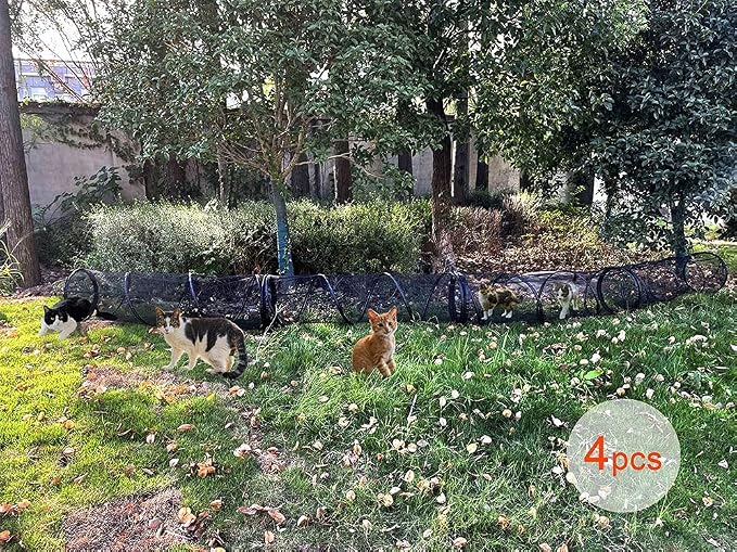 Portable Large Pop Up Pet Cat Tents Enclosures House for Outside Patio Indoor for Cat Puppy Rabbit Small Animals,Quick Opened,Independent or can be Connected to Tunnels - Image 3