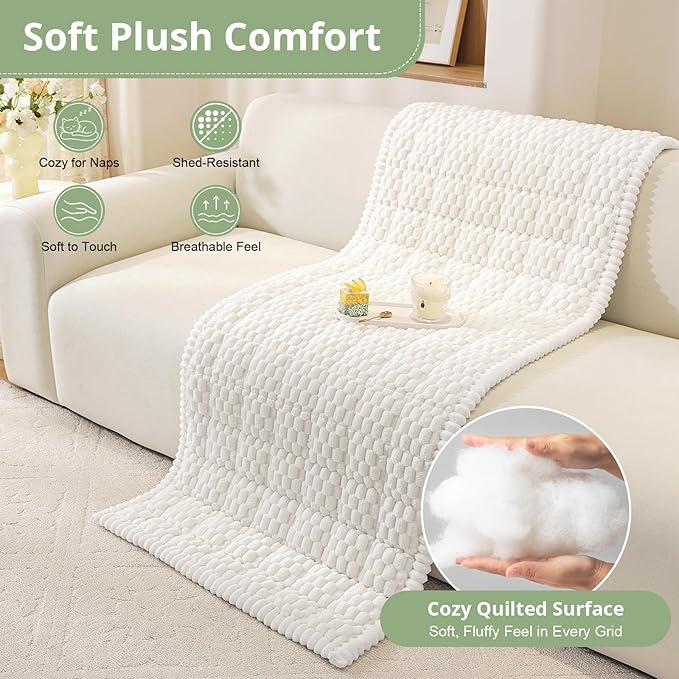 OstepDecor Couch Cover for Dogs, Washable Non Slip Sofa Cover for Pets | Soft Couch Covers for Sofa, Loveseat and Sectional, Furniture Protector Against Pet Hair & Dirt (27.6" x 27.6", White) - Image 6