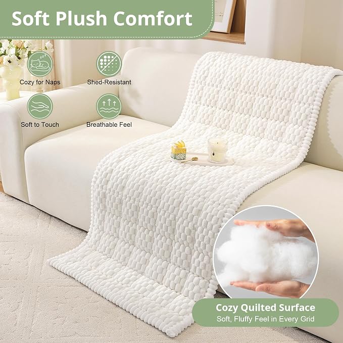 OstepDecor Couch Cover for Dogs, Washable Non Slip Sofa Cover for Pets | Soft Couch Covers for Sofa, Loveseat and Sectional, Furniture Protector Against Pet Hair & Dirt (35.4" x 94.5", White) - Image 6