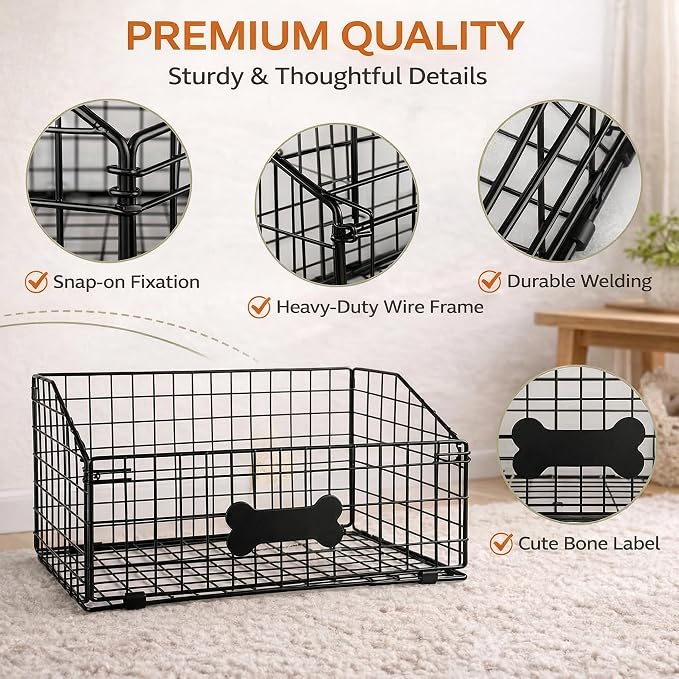 Dog Toy Bin-Dog Toy Basket-Metal Storage Box-Chew-Proof Dog Food Toy Storage Container-Toy Box For Living Room Area-Dog Storage Organizer-For Puppy Leash,Accessories, Blanket Food Storage Container. - Image 3