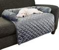 Couch Cover for Dogs - 35x35 Pet Furniture Protector with Memory Foam Neck Bolster, Quilted Fabric, and Water-Resistant Base Layer by PETMAKER (Gray) by PETMAKER