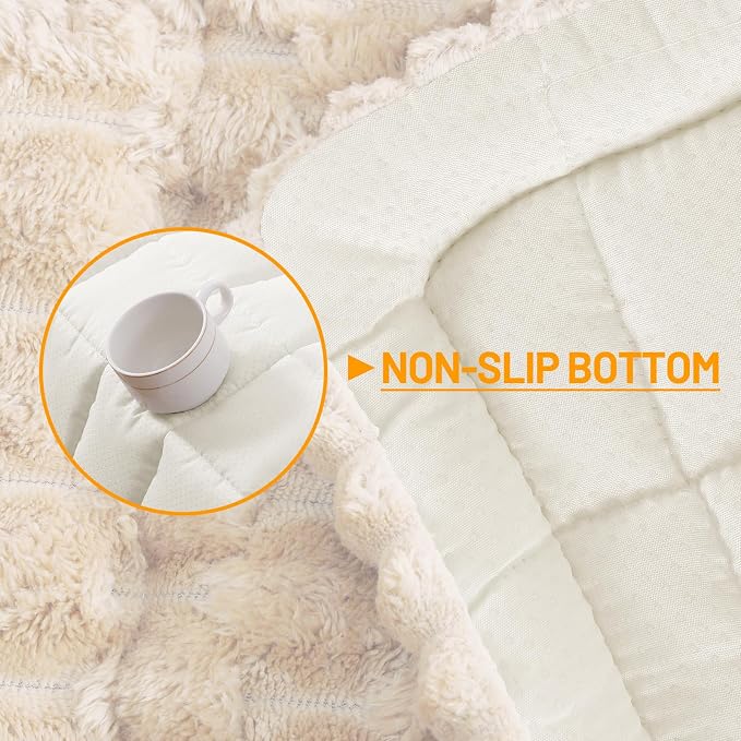 Smiry Non Slip Couch Covers for Dogs, Scratch Resistant Pet Sofa Protector | Machine Washable Soft Fuzzy Thick Furniture Cover for Sofa Loveseat Sectional Large Dogs, Cream, 27.6" x 70.9" - Image 11